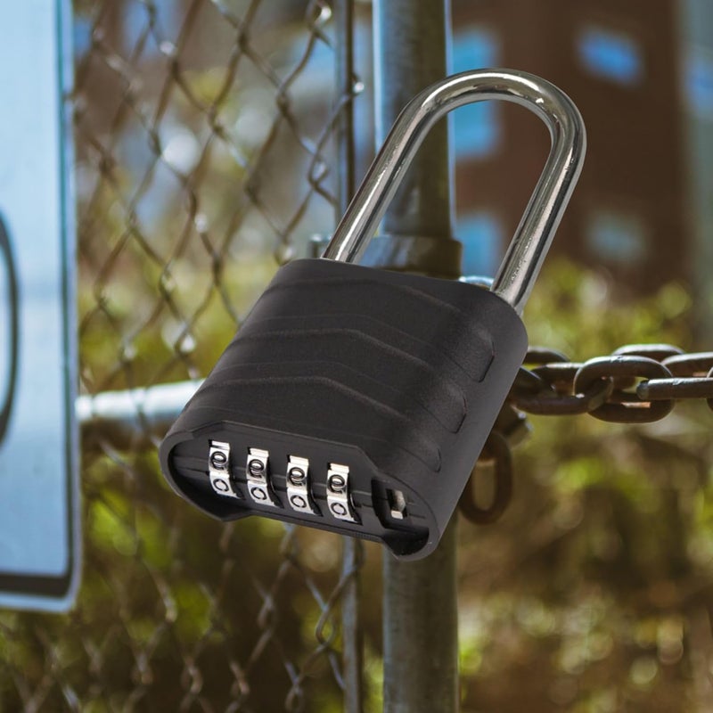SEPOX 2PCS Large Combination Padlock, 2-5/8" Extra Long Shackle, Outdoor Combo Lock 2.2" 55mm Aluminum Body, Weatherproof, Ressetable 4Digital, Uncuttable Shackle, for Home, School, Gate, Garden - Image 3